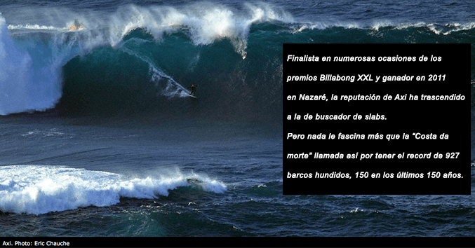 Surf galicia olas grandes axi muniain tremosa big eave nazare coast powerfull waves core surfing surf shop compostela scq