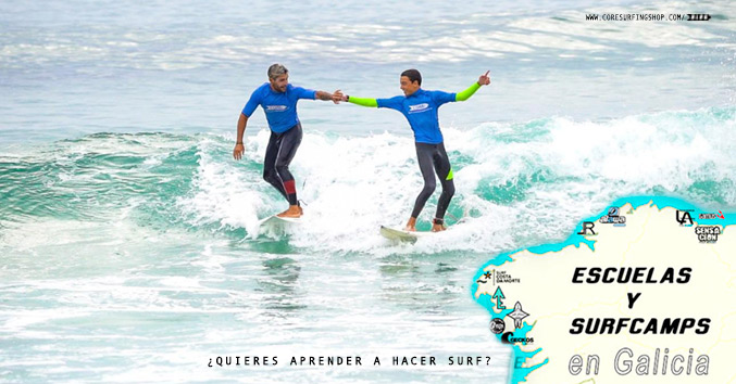 mejores escuelas de surf en galicia