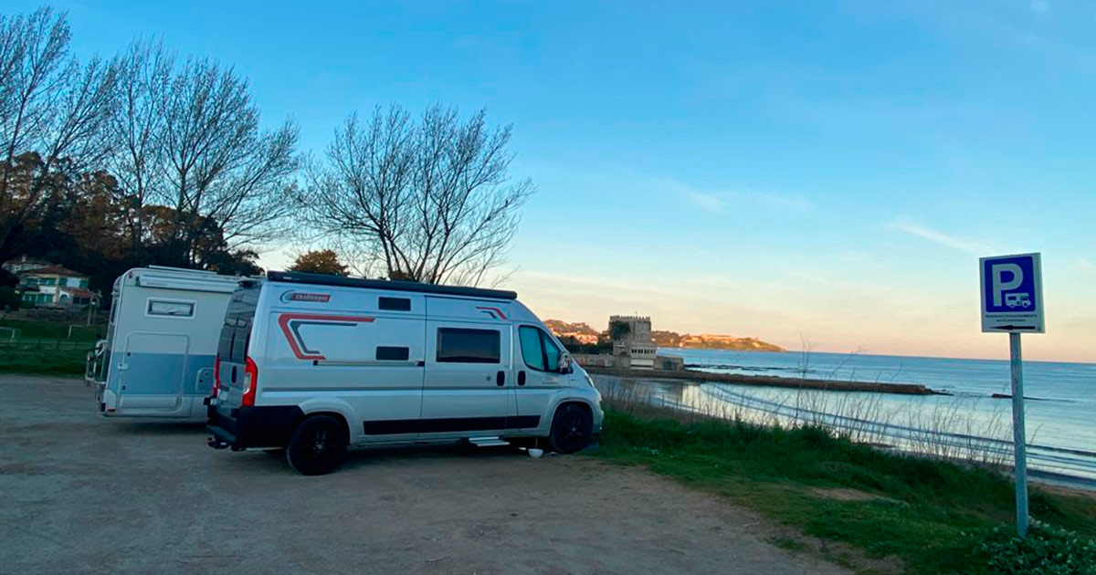 Aparcamiento para autocaravanas en Nigrán, Pontevedra
