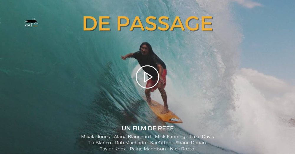 Pelicula de surf de passage, reef
