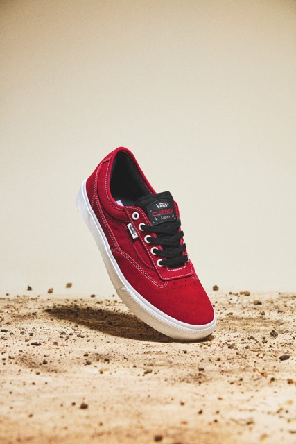 Zapatillas de skate Vans Curren Caples color rojo y verde