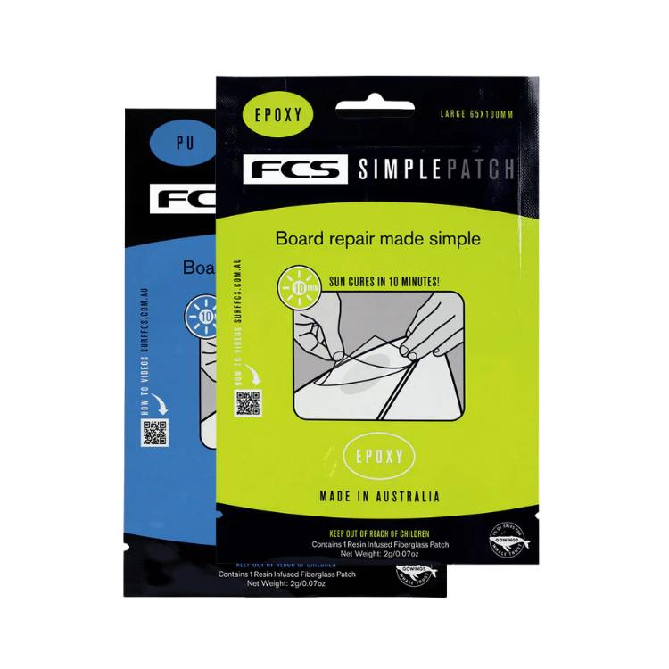 Parches para reparar la tabla de surf  de forma fácil y rápida FCS Simple Patch