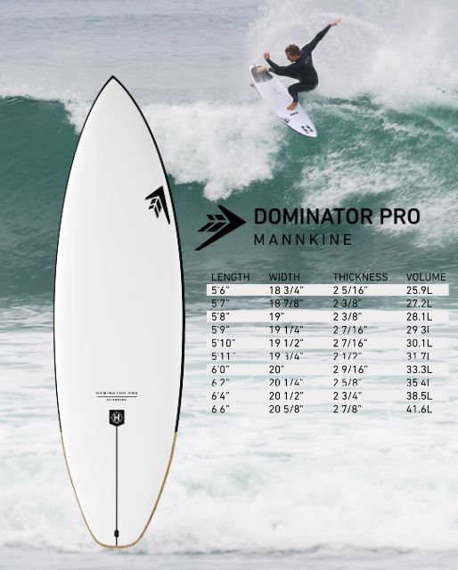 tabla de surf firewire dominator pro medidas