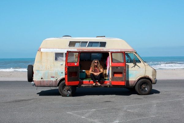 Vieja furgoneta camper de Rob Machado Dodge