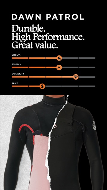 Comparación gama neoprenos Rip Curl 2026 Fusion FlashBomb E-Bomb Dawn Patrol