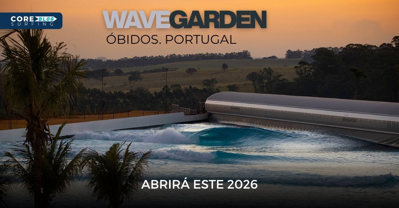 información sobre la piscina de olas wavegarden en Óbidos, Portugal, que se llamará Surfers Cove