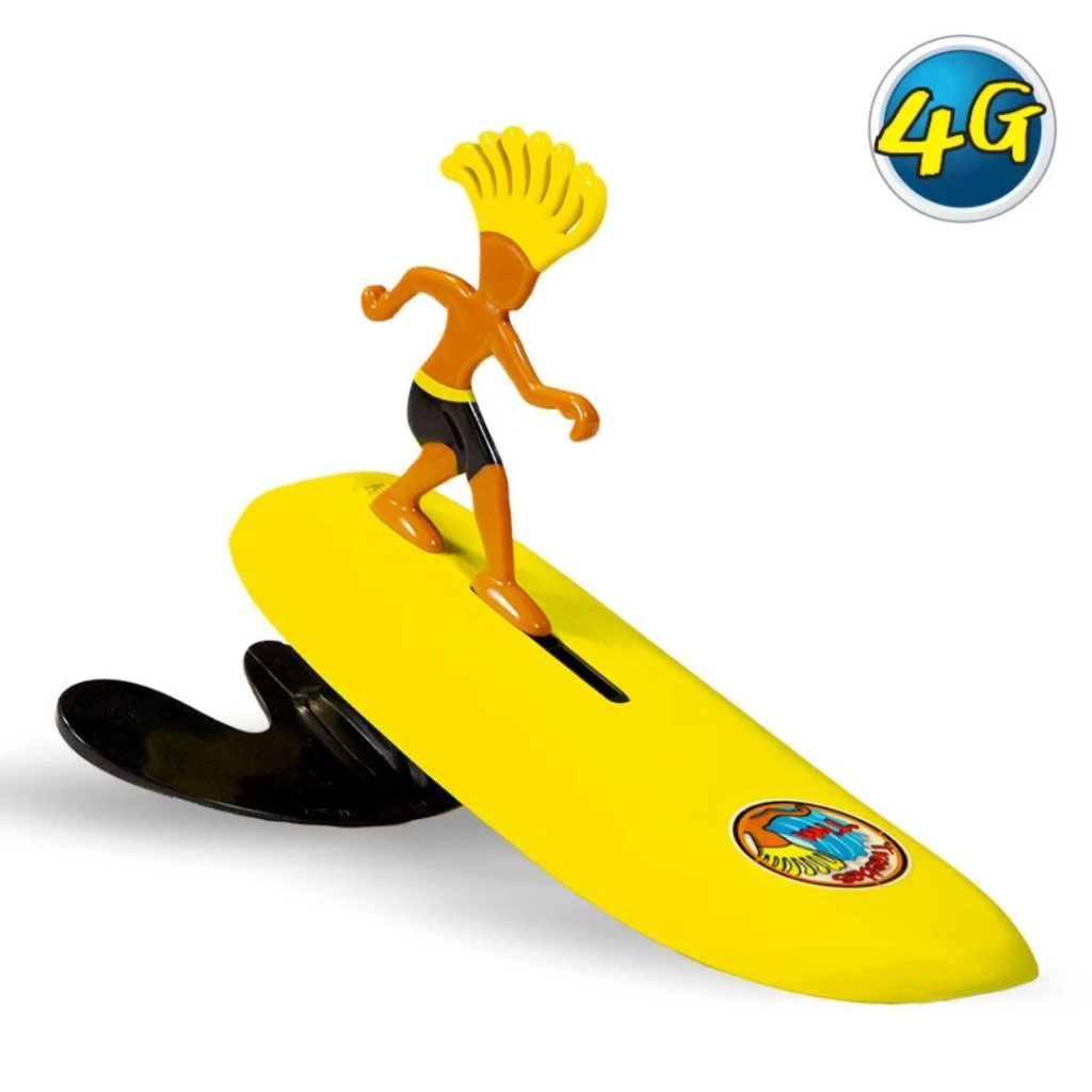 Surfer Dudes Tim Trestles juguete surf boomerang amarillo